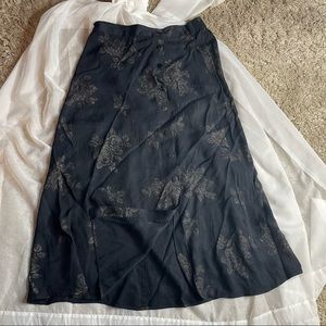 Vintage Maxi Front Slit Button up skirt